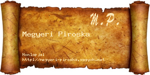 Megyeri Piroska névjegykártya