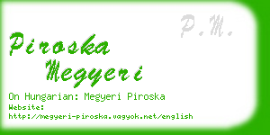 piroska megyeri business card